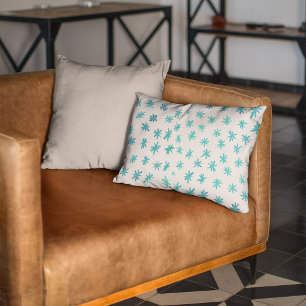 Watercolor stars - turquoise accent pillow
