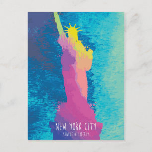 Watercolor Statue of Liberty Postcard