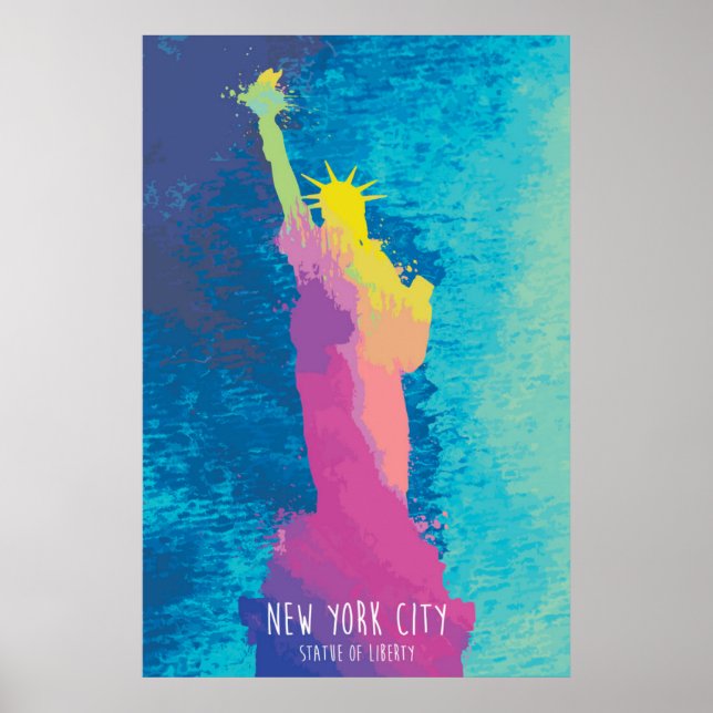 Watercolor Statue of Liberty Poster (Front)