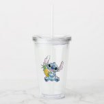 Watercolor Stitch Holding Pineapple Acrylic Tumbler at Zazzle