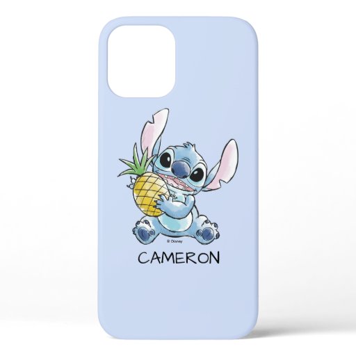 Watercolor Stitch Holding Pineapple iPhone 12 Case