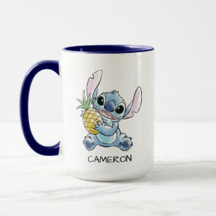 Watercolor Stitch Holding Pineapple Mug