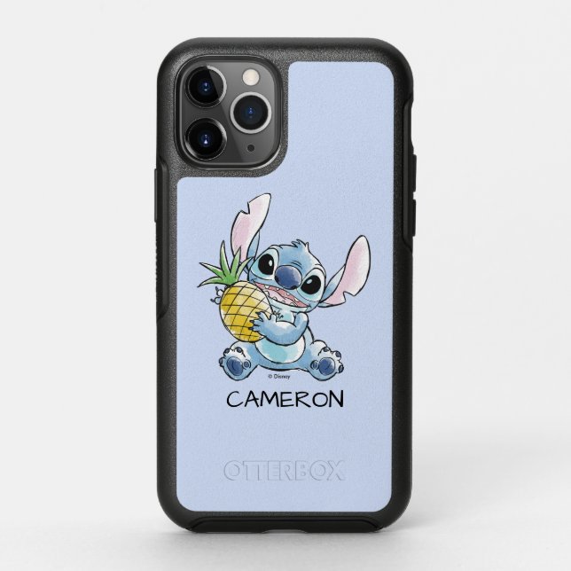 Watercolor Stitch Holding Pineapple Otterbox iPhone Case (Back)