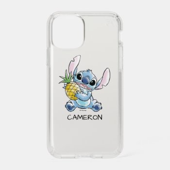 Watercolor Stitch Holding Pineapple Speck Iphone 11 Pro Case by LiloAndStitch at Zazzle