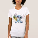 Watercolor Stitch Holding Pineapple T-shirt at Zazzle