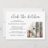 Watercolor Stock The Kitchen Couples Shower Invitation (Front)