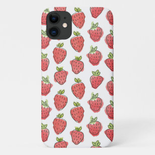 Watercolor Strawberries iPhone 11 Case