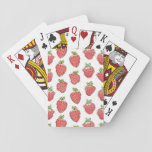 Watercolor Strawberries Playing Cards at Zazzle