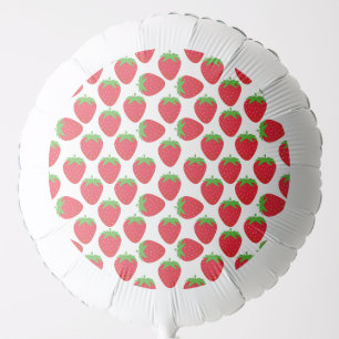 Watercolor Strawberries Seamless Pattern Balloon