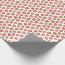 Watercolor Strawberries Wrapping Paper
