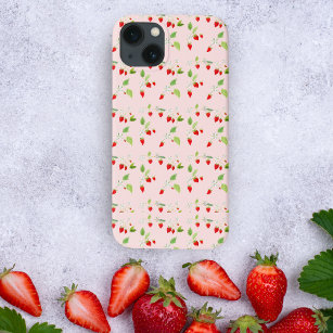 Watercolor Strawberry Blossoms iPhone 13 Case