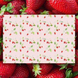 Watercolor Strawberry Blossoms Tissue Paper