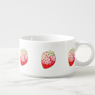 watercolor strawberry bowl