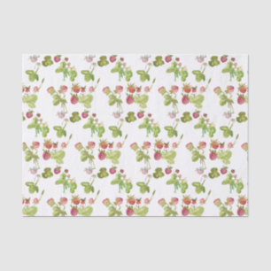 Watercolor Strawberry Decoupage Tissue Paper