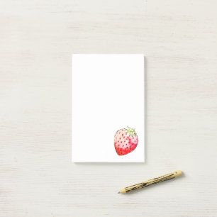 watercolor strawberry post-it notes