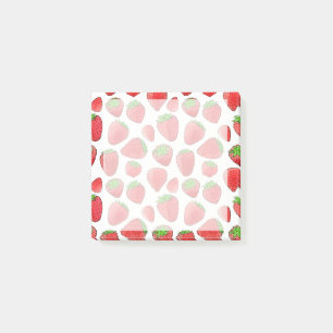 Watercolor Strawberry Post-it Notes