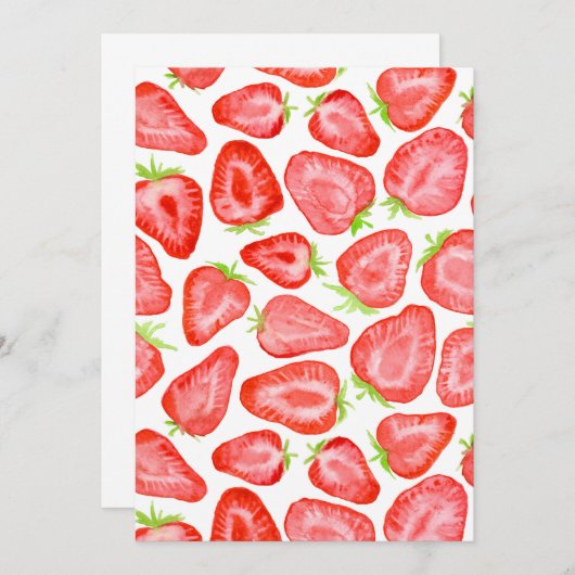 Watercolor strawberry slices pattern (Front/Back)
