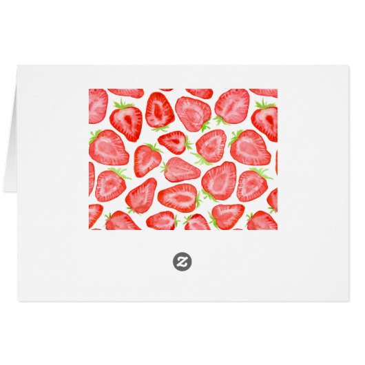 Watercolor strawberry slices pattern (Back Horizontal)