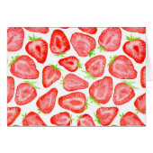 Watercolor strawberry slices pattern (Front Horizontal)