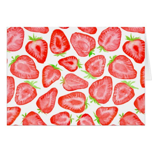 Watercolor strawberry slices pattern (Front Horizontal)