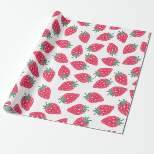 Watercolor Strawberry Wrapping Paper – Berry Sweet