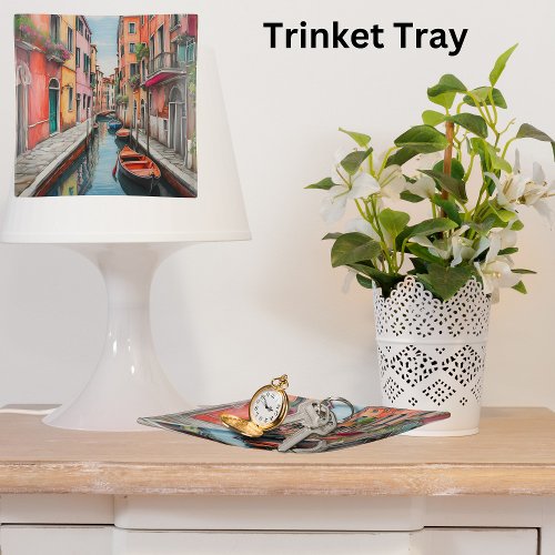 Watercolor Street in Venice  Trinket Tray