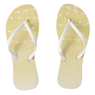 Watercolor String Lights Flip Flops