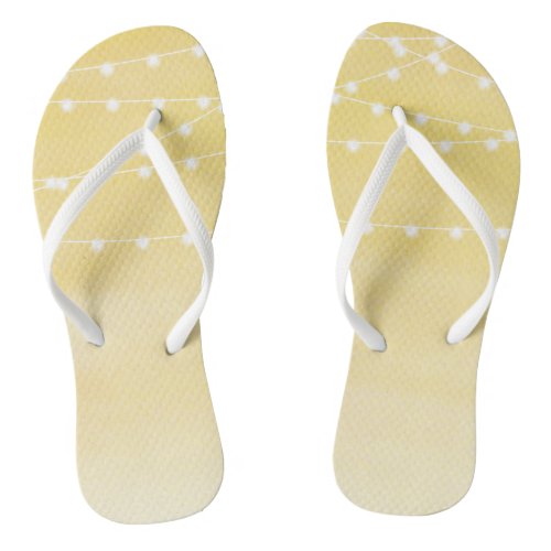 Watercolor String Lights Flip Flops