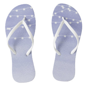 Watercolor String Lights Flip Flops