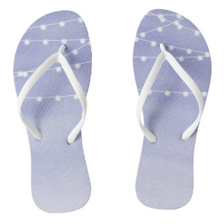 Watercolor String Lights Flip Flops