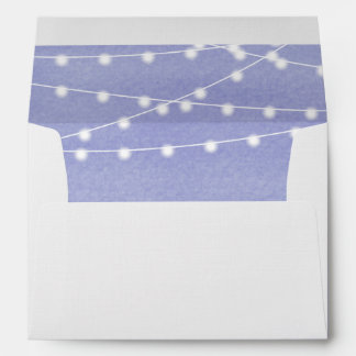 Watercolor String Lights Wedding Envelope