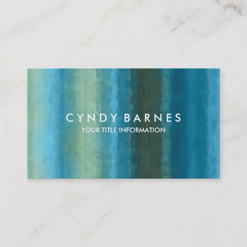Watercolor Stripe Business Card