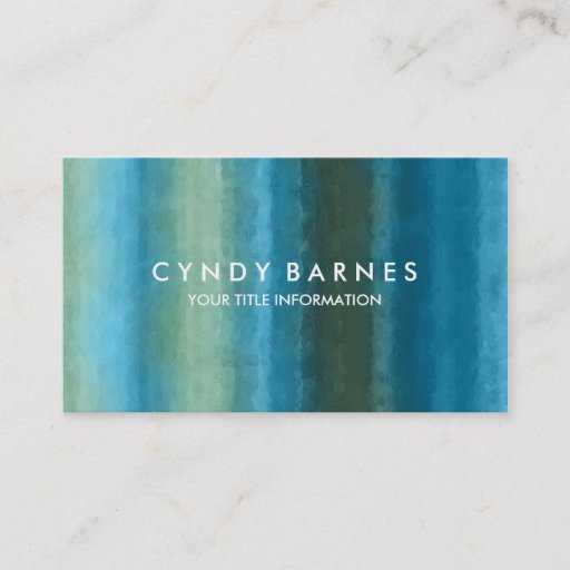 Customizable Watercolor Stripe Business Card