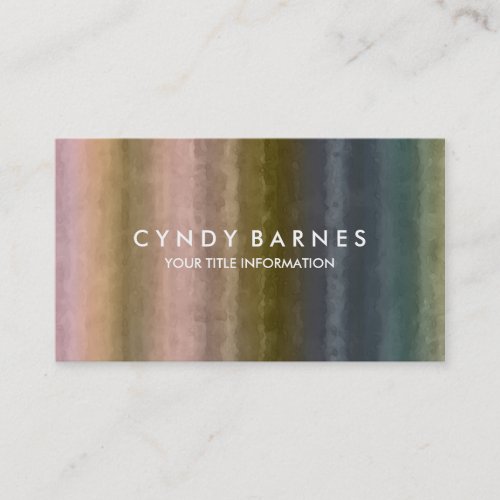 Watercolor Stripe Business Card