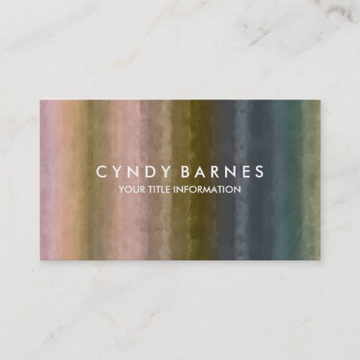 Customizable Watercolor Stripe Business Card