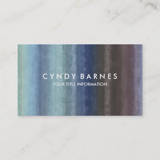 Customizable Watercolor Stripe Business Card