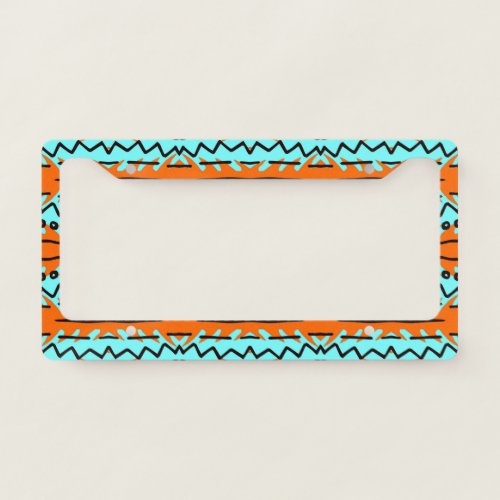 Watercolor stripes bright colorful pattern license plate frame