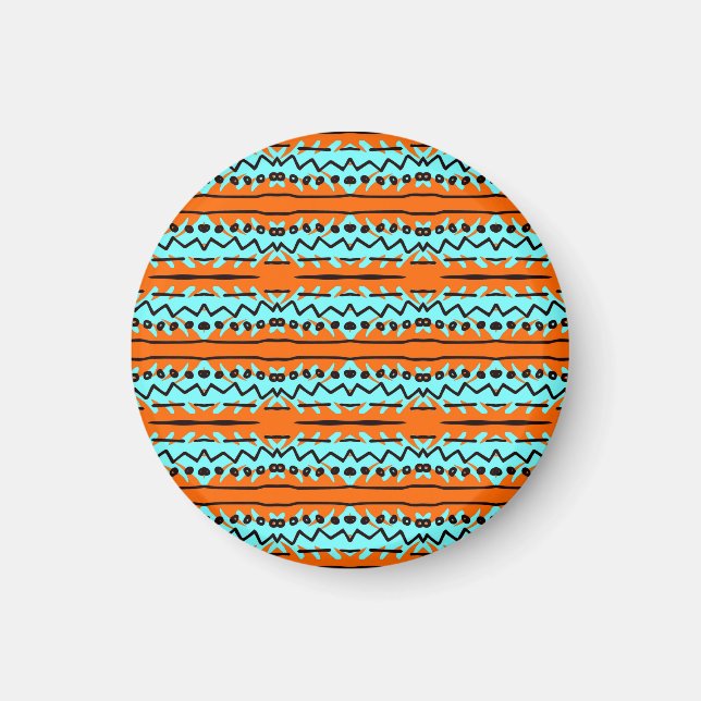 Watercolor stripes, bright colorful pattern. magnet (Front)
