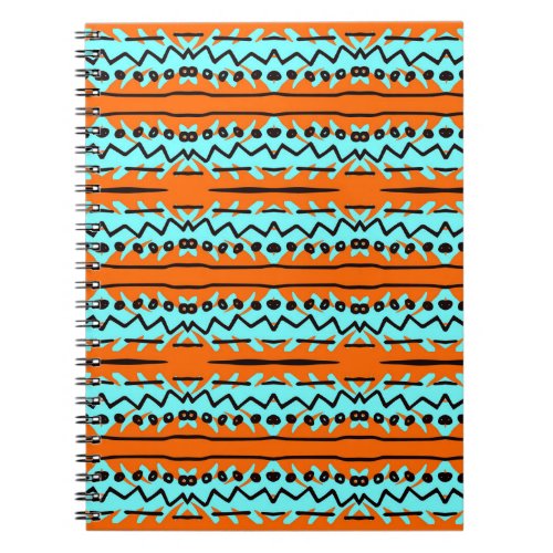 Watercolor stripes bright colorful pattern notebook