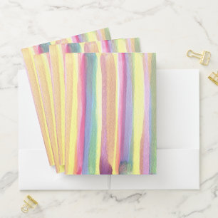Watercolor Stripes Pocket Folder