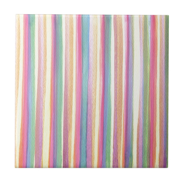 Watercolor Stripes Tile (Front)