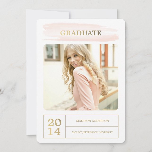 Watercolor Stroke | Graduation Party Invitation (Front)