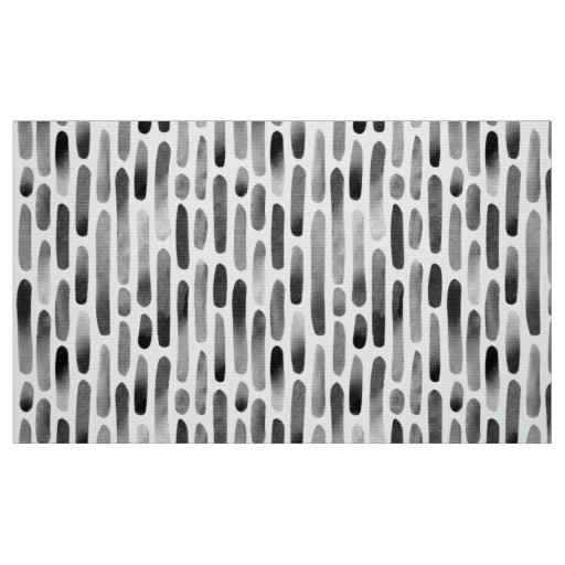 Watercolor Strokes 091121 - Black and White Fabric
