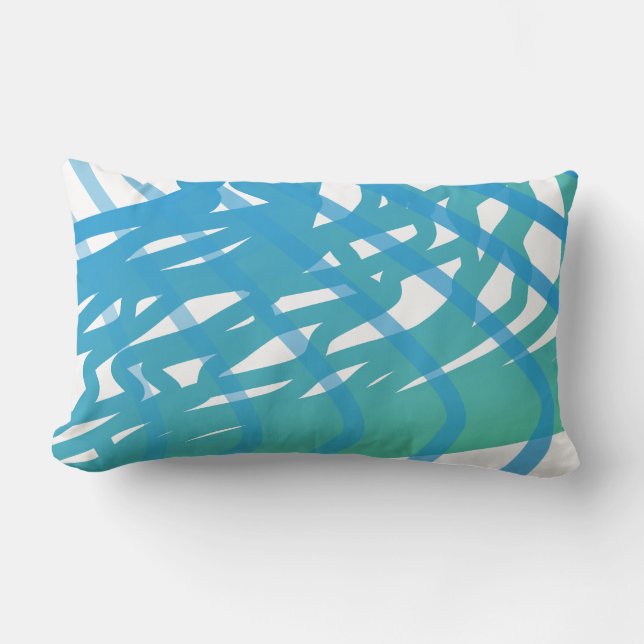 Watercolor Strokes Lumbar Pillow (Front)
