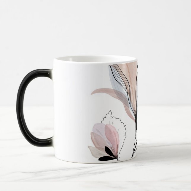 Watercolor Stunning Flower Design Mug (Left)