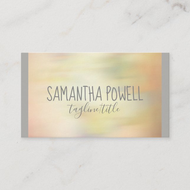 watercolor style business card custom double sided (Front)