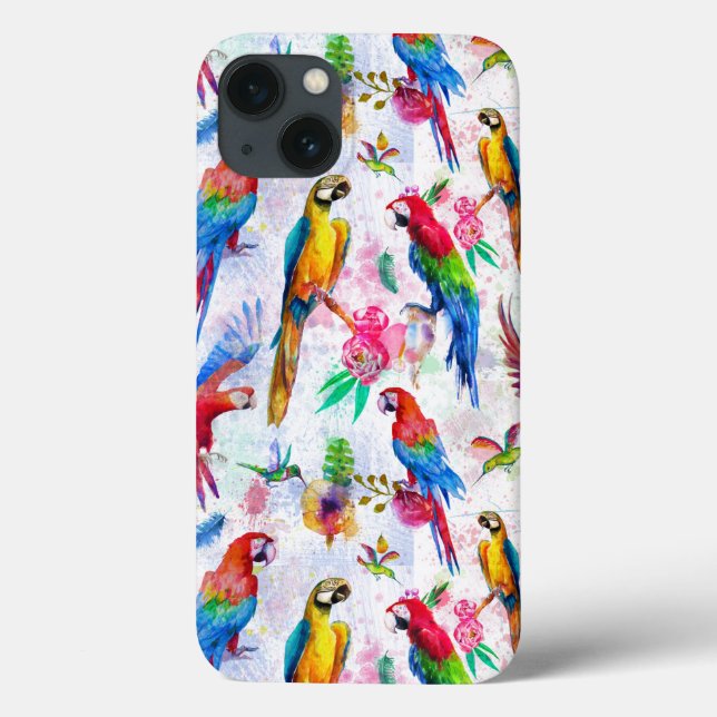 Watercolor Style Parrots Case-Mate iPhone Case (Back)