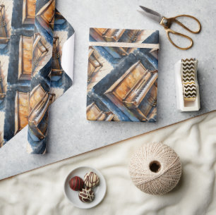 Watercolor Style Vintage Piano Music  Wrapping Paper