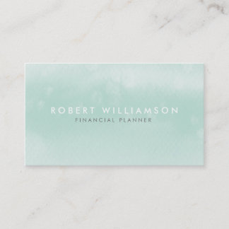 WATERCOLOR stylish simple luxe modern trendy mint Business Card