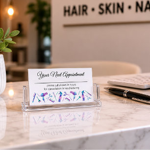 Watercolor Stylist Appointment Card
